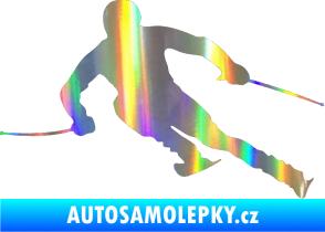 Samolepka Lyžař 012 levá Holografická