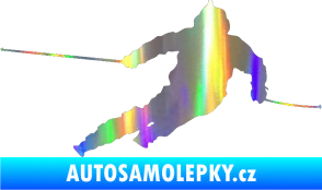 Samolepka Lyžař 015 pravá Holografická