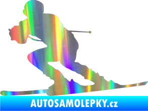 Samolepka Lyžař 017 levá Holografická