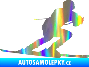 Samolepka Lyžař 017 pravá Holografická