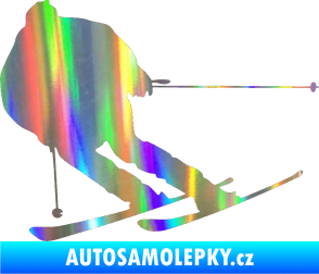 Samolepka Lyžař 019 levá Holografická