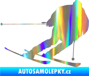 Samolepka Lyžař 019 pravá Holografická