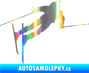 Samolepka Lyžař 020 pravá Holografická