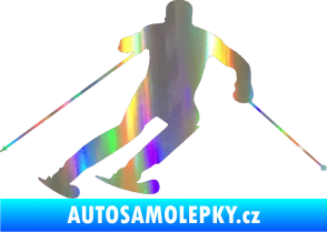 Samolepka Lyžař 021 pravá Holografická
