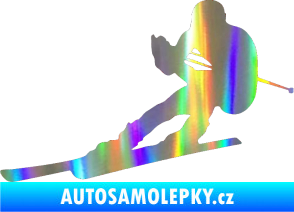 Samolepka Lyžař 022 levá Holografická