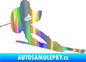 Samolepka Lyžař 022 pravá Holografická