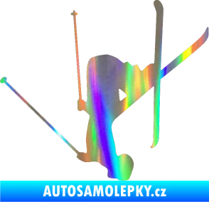 Samolepka Lyžař 023 levá Holografická