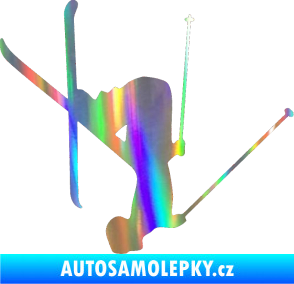 Samolepka Lyžař 023 pravá Holografická