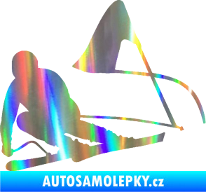 Samolepka Lyžař 025 levá Holografická