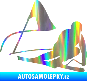 Samolepka Lyžař 025 pravá Holografická