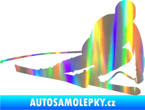Samolepka Lyžař 026 pravá Holografická