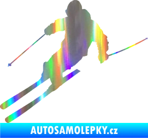 Samolepka Lyžař 027 levá Holografická