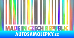 Samolepka Made in Czech republic čárový kód Holografická