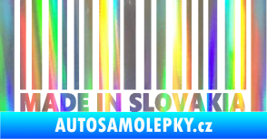 Samolepka Made in Slovakia čárový kód Holografická