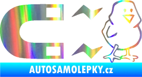 Samolepka Magnet na ptáky pravá Holografická