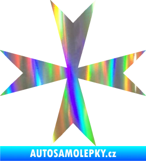 Samolepka Maltézský kříž 002 Holografická