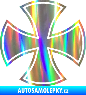 Samolepka Maltézský kříž 003 Holografická