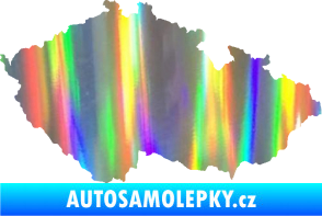 Samolepka Mapa České republiky 001  Holografická