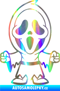 Samolepka Maska 002 pravá vřískot Holografická