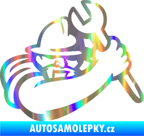 Samolepka Mechanik 001 pravá Holografická