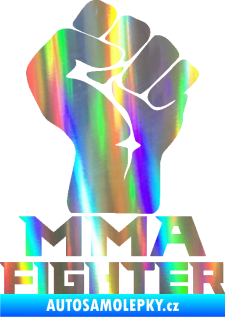 Samolepka MMA Fighter 001 pravá pěst Holografická