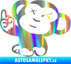 Samolepka Monkey Fuck Off JDM levá Holografická