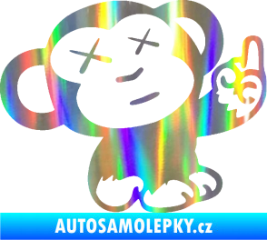 Samolepka Monkey Fuck Off JDM pravá Holografická