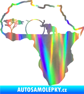 Samolepka Motiv Afrika 002 slon Holografická