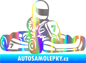 Samolepka Motokára 002 pravá Holografická