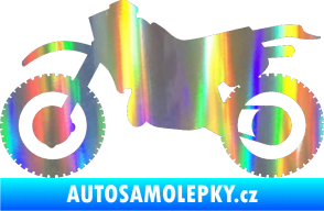 Samolepka Motorka 003 levá Holografická