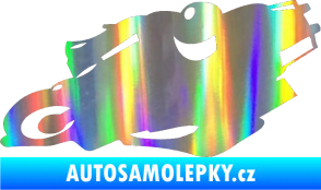 Samolepka Motorka 007 levá silniční motorky Holografická