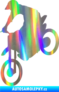 Samolepka Motorka 016 levá motokros Holografická