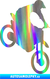Samolepka Motorka 016 pravá motokros Holografická