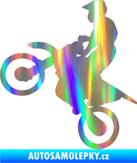 Samolepka Motorka 024 levá motokros Holografická