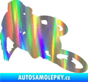 Samolepka Motorka 026 pravá motokros freestyle Holografická