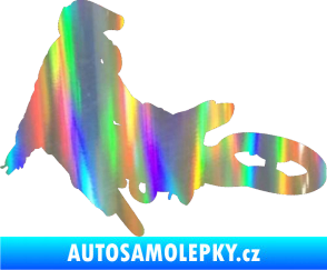 Samolepka Motorka 028 levá motokros Holografická