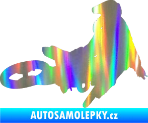 Samolepka Motorka 028 pravá motokros Holografická