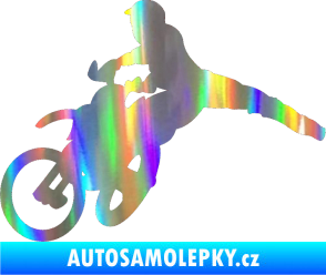 Samolepka Motorka 030 levá motokros Holografická