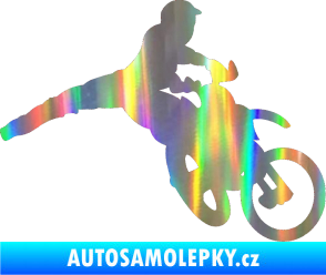 Samolepka Motorka 030 pravá motokros Holografická