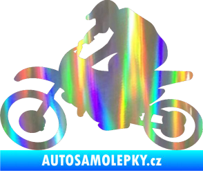Samolepka Motorka 031 levá motokros Holografická