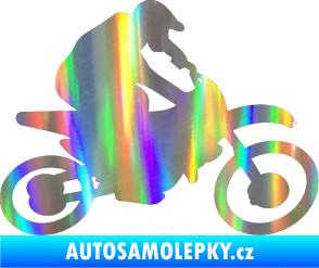 Samolepka Motorka 031 pravá motokros Holografická