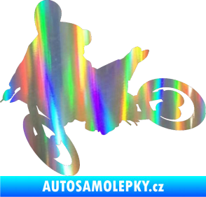 Samolepka Motorka 034 levá motokros Holografická