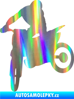 Samolepka Motorka 037 levá motokros Holografická