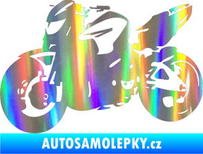 Samolepka Motorka 041 levá road racing Holografická