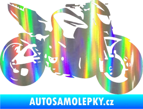 Samolepka Motorka 041 pravá road racing Holografická