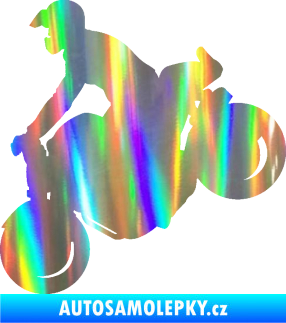 Samolepka Motorka 044 levá motokros Holografická