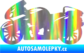 Samolepka Motorka 048 levá silniční Holografická