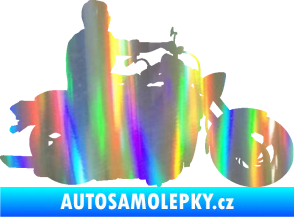 Samolepka Motorka 049 pravá Holografická