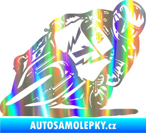 Samolepka Motorka 051 pravá Holografická