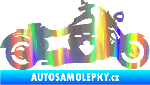 Samolepka Motorka 056 pravá Holografická